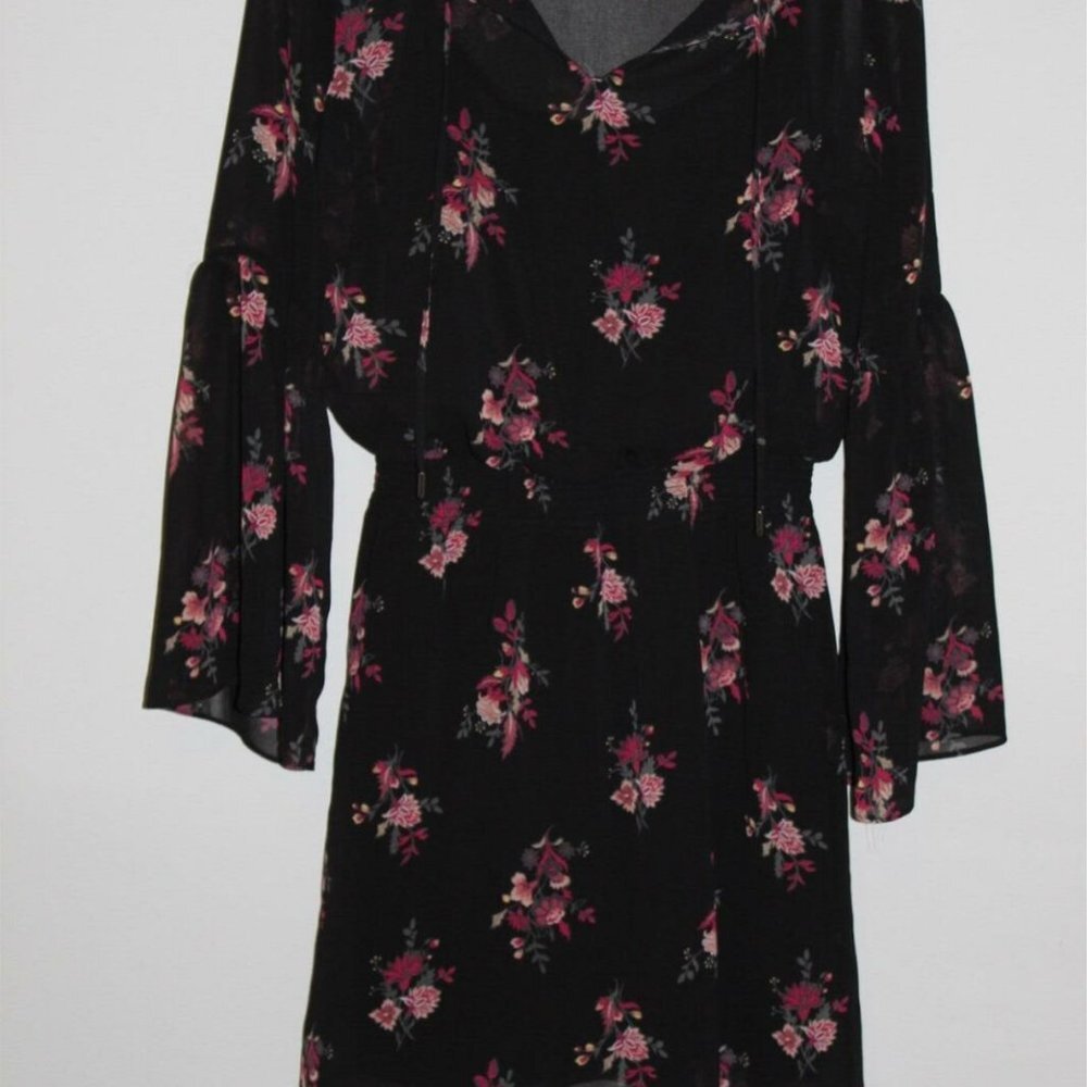 ✨2/$20 WHBM Floral Bell Sleeve Printed Dress HW8554 - Picture 5 of 5
